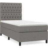 Box spring postelja z vzmetnico temno siva 90x190 cm blago, (20791018) | Shoptok.si
