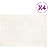 vidaXL Dežnik iz umetnega zajčjega krzna 4 pcs Bela 150 x 220 cm | Shoptok.si
