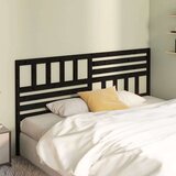  Uzglavlje za krevet crno 206 x 4 x 100 cm od masivne borovine | shoptok.hr