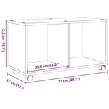  Pokretni ormarić boja hrasta 72x33x42,5 cm konstruirano drvo | shoptok.hr