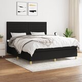  Krevet s oprugama i madracem crni 160x200 cm od tkanine | shoptok.hr