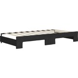  Dnevni krevet na razvlačenje crni 90 x 190 cm od tkanine | shoptok.hr