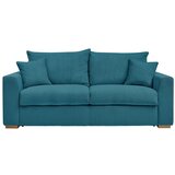 Bobochic Paris Plava sklopiva sofa od samta 225 cm Augustin – Cijene