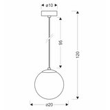 Brilagi visilica na sajli polos 1xE27/40W/230V prečnik 20 cm crna | Eponuda.com