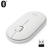 Logitech M350 Pebble, optical 1000dpi beli wireless bežični miš | ePonuda.com