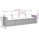  4-dijelni set vrtnih sofa s jastucima svijetlosivi poliratan | shoptok.hr