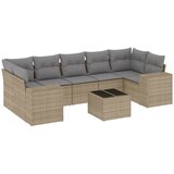 Maison Chic Seti vrtnega pohištva - Vrtna garnitura - Vrtni pohištvo set 8-delna z blazinami bež poli ratan, (21800322) | Shoptok.si