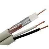 Cabletech koaksialni kabel RG59U + 2 x 0,50 mm2, bel plašč Cene
