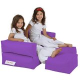 Atelier Del Sofa Kids Double Seat Pouf - Purple Purple Garden Bean Bag