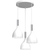  Luster na sajli NOAK 3xE27/15W/230V bela/hrom | Eponuda.com