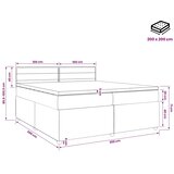  Boxspring krevet s madracem Tamno smeđa 200 x 200 cm Tkanina - Tamno smeđa 200 x 200 cm Dizajn linija | shoptok.hr