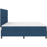  postelja s škatlastim vzmetenjem z vzmetnico modra 200x200 cm tkanina, (22082832) | Shoptok.si