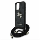 Guess PU 4G Metal Logo Crossbody Popruh Zadní Kryt pro iPhone 16 Black Ovitek za telefon Vijolična | Shoptok.si