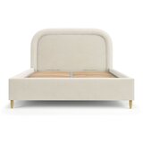 Maison de Rêve Krem tapecirani bračni krevet s prostorom za odlaganje s podnicom 180x200 cm Mija – | shoptok.hr
