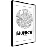  Poster - City Map: Munich (Round) 30x45 Cijene