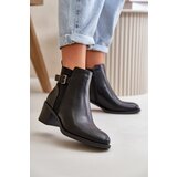 Kesi Women's insulated ankle boots with buckle black Nevillira | Shoptok.si