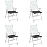 vidaXL Blazine za vrtne stole 4 kosi črne 40x40x3 cm | Shoptok.si