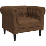  Fotelja Chesterfield smeđa od tkanine | shoptok.hr