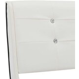  Postelja z vzmetnico iz sp. pene belo umetno usnje 90x200 cm, (20938626) | Shoptok.si