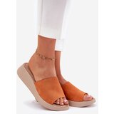 Panto Fino Women's Suede Wedge Sandals Orange | shoptok.hr
