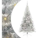  Umjetna preddekorirana božićna jelka srebrna 240 cm PET | Shoptok.si