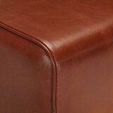 vidaXL Telovadna klop 58 cm rjava pravo usnje in trden mangov les | Shoptok.si
