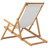  Sklopiva stolica za plažu od masivne tikovine krem | Eponuda.com