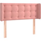  Uzglavlje s ušima ružičasto 93x16x78/88 cm baršunasto | shoptok.hr