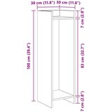  Stalak za biljke s policom 2 pcs Staro drvo 30 x 30 x 100 cm | shoptok.hr