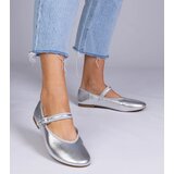 Gemre Silver women's ballet flats with a buckle Mollis | shoptok.hr