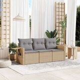 3-dijelni set vrtnih sofa od poliratana s jastucima bež Cijene