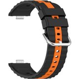 INF združljivo z huawei watch Fit4/Fit4 Pro/Fit3 dvo-barvni silikonski pas black orange, (5000079452) | Shoptok.si