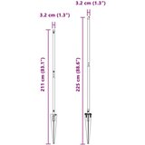  Stupovi ograde s špajom 52 kom Ø32 mm 180 cm Galvanizirani čelik | shoptok.hr