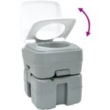 vidaXL kamperski stol sivo tijelo+bijeli poklopac+cool siva | shoptok.hr