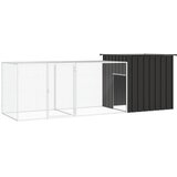 vidaXL Kavez za kokoši antracit 300x91x100 cm pocinčani čelik | shoptok.hr