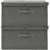  Kutije za pohranu 2 kom od tkanine 50 x 30 x 25 cm antracit | shoptok.hr