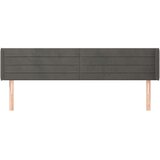  Uzglavlje s ušima tamnosivo 163x16x78/88 cm baršunasti | shoptok.hr