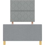 vidaXL Postelja Svetlo siva 90x200 cm Tkanina | Shoptok.si