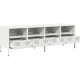 TV ormarić bijeli 135x39x43,5 cm hladno valjani čelik | Eponuda.com