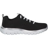 Skechers Niske tenisice 'Graceful Get Connected' crna / bijela | shoptok.hr