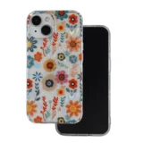 Onasi silikonski ovitek hippie flower za iphone 16 pro max - oranžen