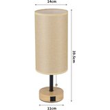  Brilagi - Stona lampa sa USB priključkom TABLON 1xE27/25W/230V hrast/crna/bež | Eponuda.com