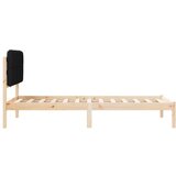  Krevetni okvir s tapiciranim uzglavljem Crna 75 x 190 cm | shoptok.hr