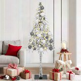 vidaXL Božično drevo med 300 LED z stojalom Bela 180 cm PE in jeklo | Shoptok.si