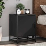 vidaXL Nočna omarica 2 kosa črna 40x31x50 cm inž. les in kovina | Shoptok.si