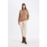 Defacto Pocket Paperbag Waist Regular Leg Gabardine Trousers Cene