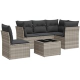  6-dijelni set vrtnih sofa od poliratana s jastucima svjetlosivi | shoptok.hr