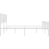 Metalni okvir kreveta uzglavlje i podnožje bijeli 150 x 200 cm | shoptok.hr