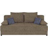 P & B ZOFA S POSTELJNO FUNKCIJO, rjava tekstil, leseni material | Shoptok.si