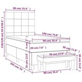 vidaXL Box spring postelja z vzmetnico temno rjav 90x190 cm | Shoptok.si